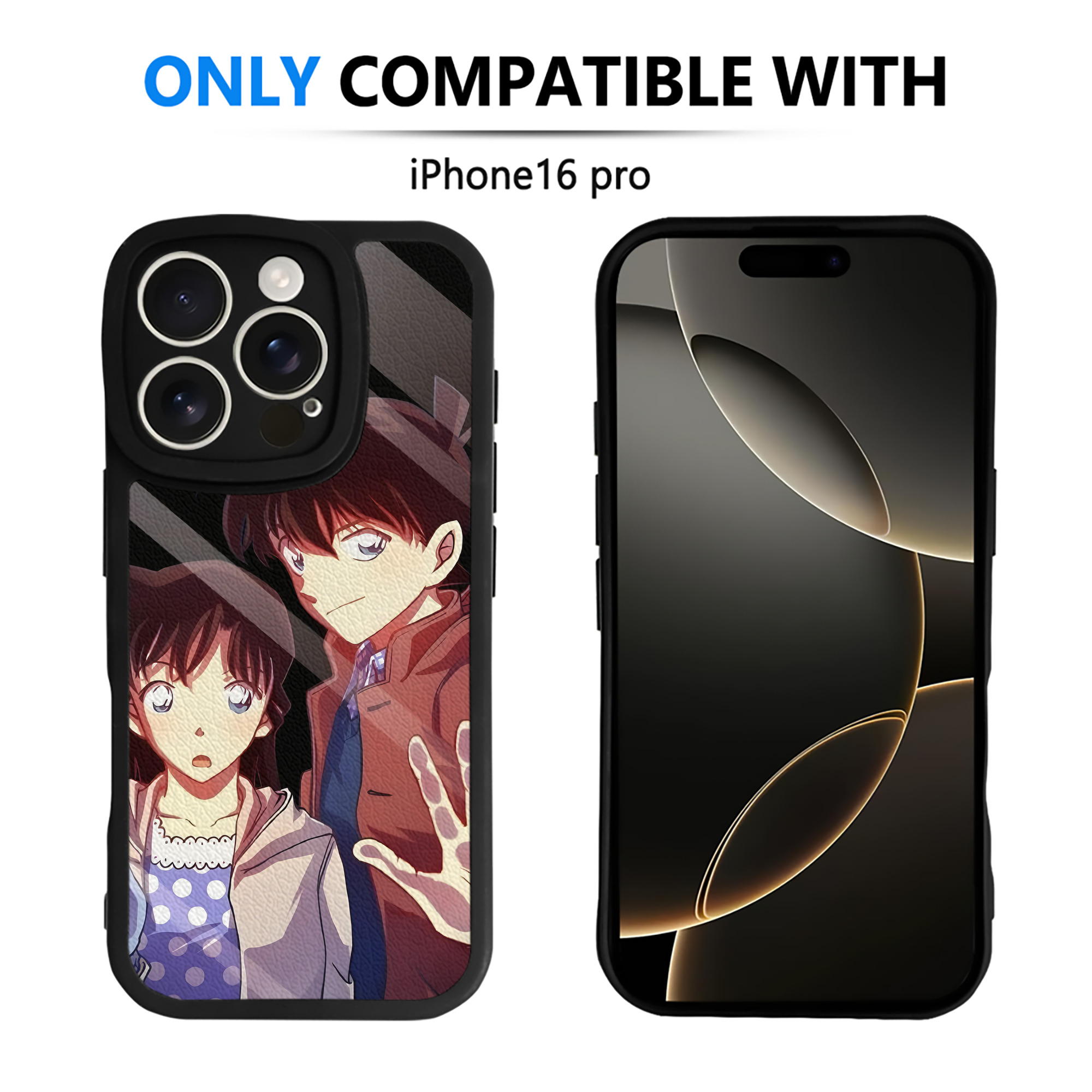 （画像用） 名探偵コナン Detective Conan 【iPhone 16シリーズ対応】シリコンスマホケース（レザー調） 材質：シリコン